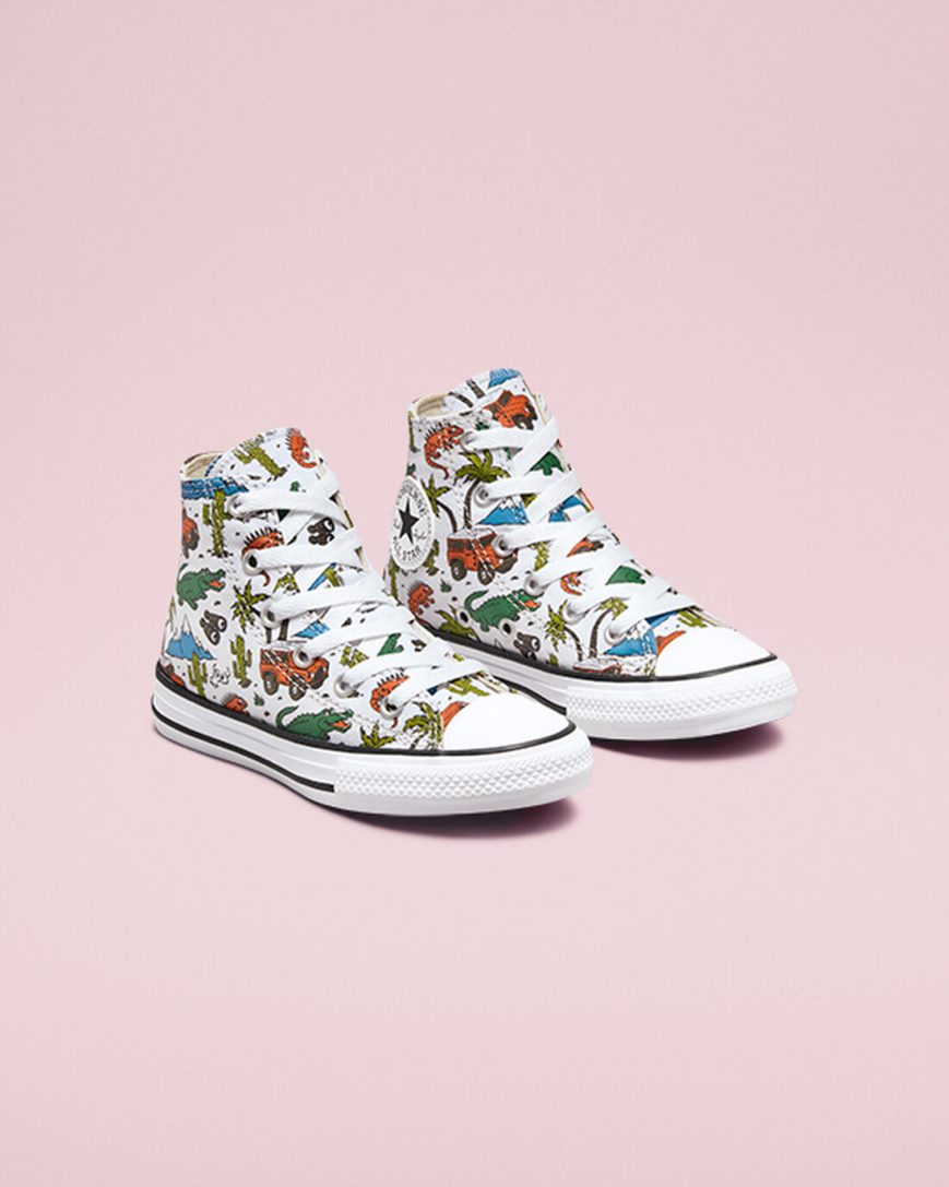 Converse Chuck Taylor All Star Desert Explorer Høye Sko Gutt Hvite Grønn | 974ONIQTG
