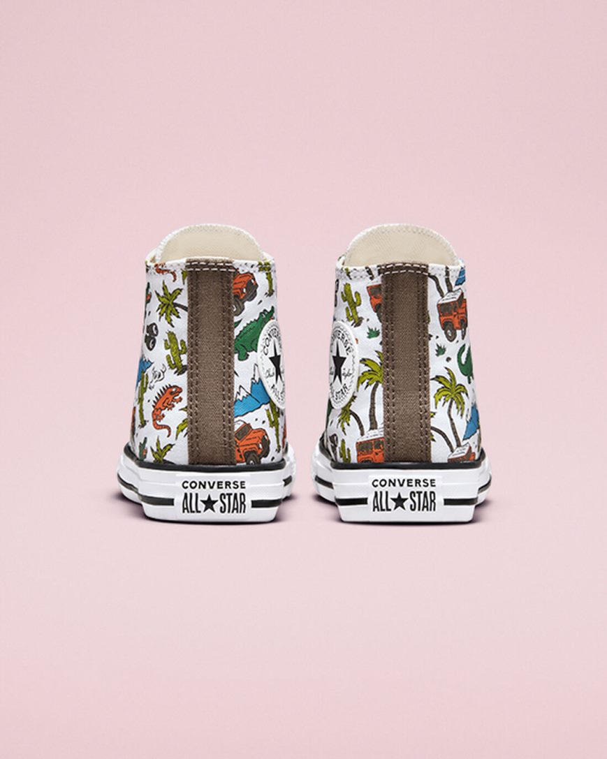 Converse Chuck Taylor All Star Desert Explorer Høye Sko Gutt Hvite Grønn | 974ONIQTG