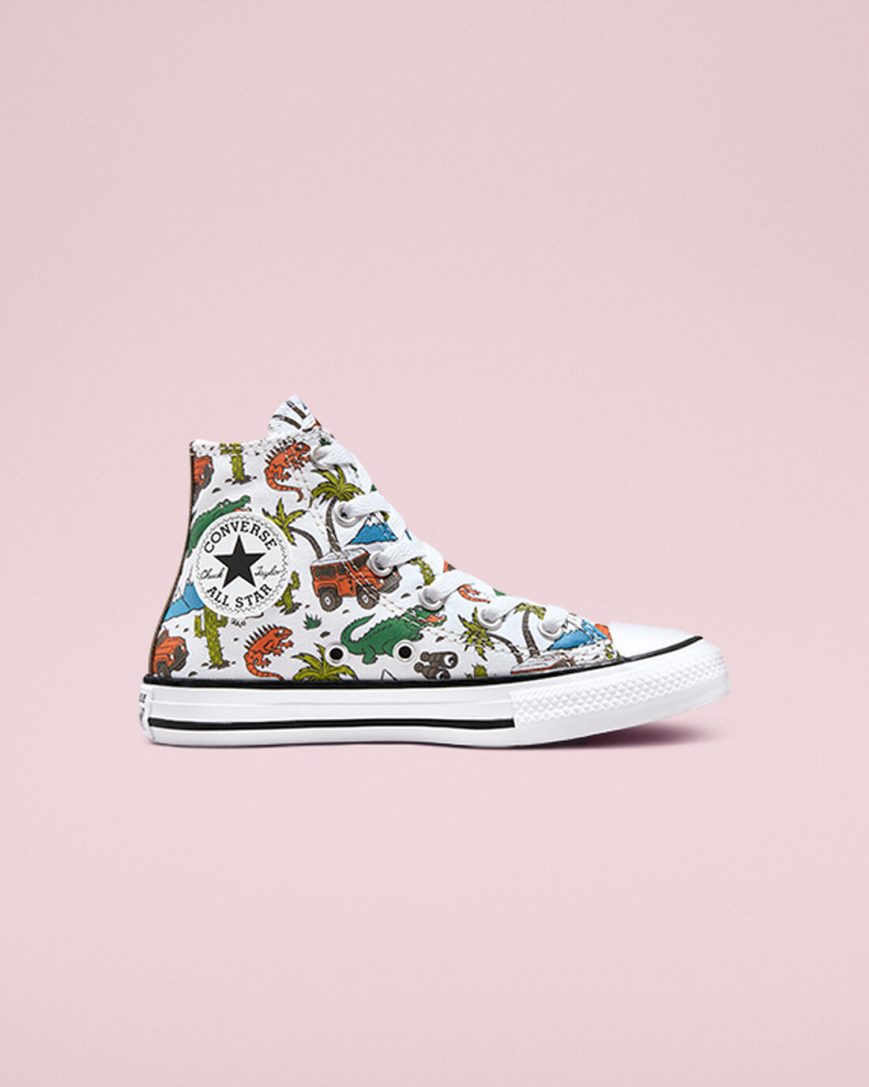 Converse Chuck Taylor All Star Desert Explorer Høye Sko Gutt Hvite Grønn | 974ONIQTG