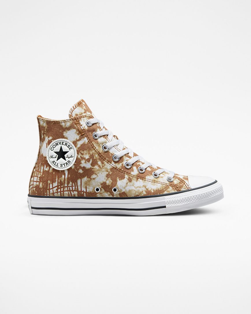 Converse Chuck Taylor All Star Dip Dye Høye Sko Herre Brune Hvite Svarte | 170TAQDWX