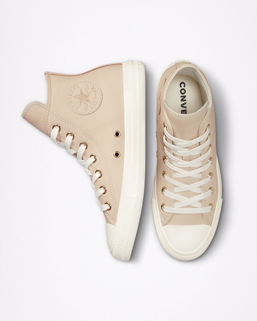 Converse Chuck Taylor All Star Earthy Neutrals Høye Sko Dame Aprikos Lyse Gull | 516KLDAGB