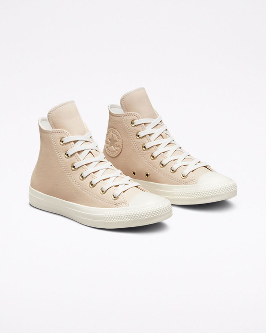 Converse Chuck Taylor All Star Earthy Neutrals Høye Sko Dame Aprikos Lyse Gull | 516KLDAGB
