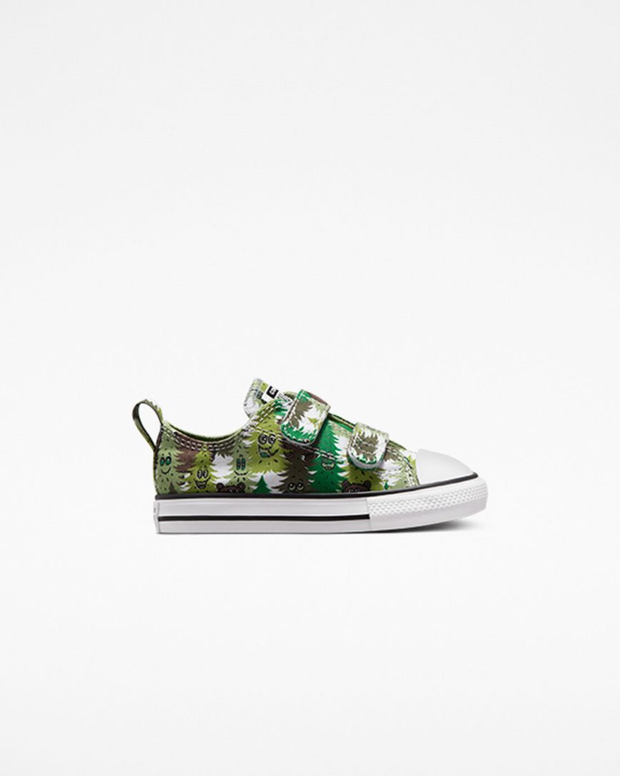 Converse Chuck Taylor All Star Easy-On Forest Camo Lave Sko Gutt Hvite Grønn | 130MOCUPS