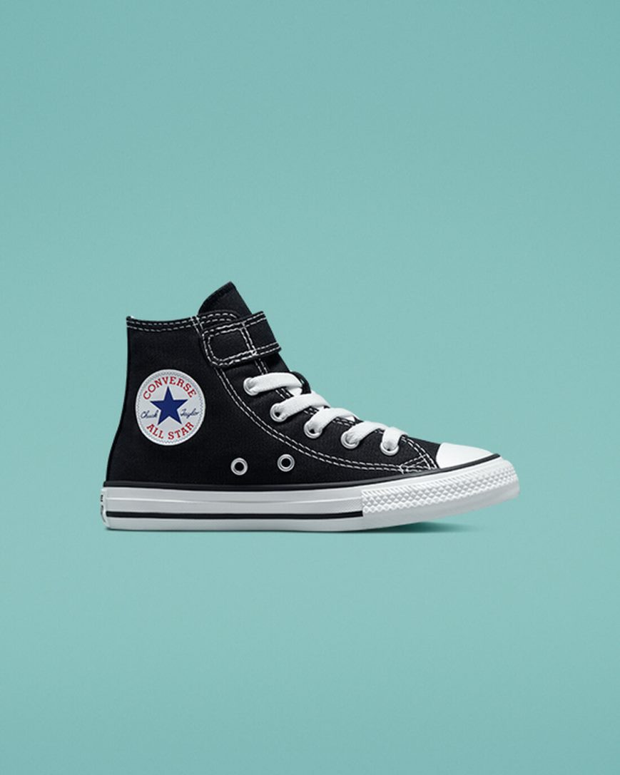 Converse Chuck Taylor All Star Easy-On Høye Sko Jente Svarte Beige Hvite | 210LGJPON