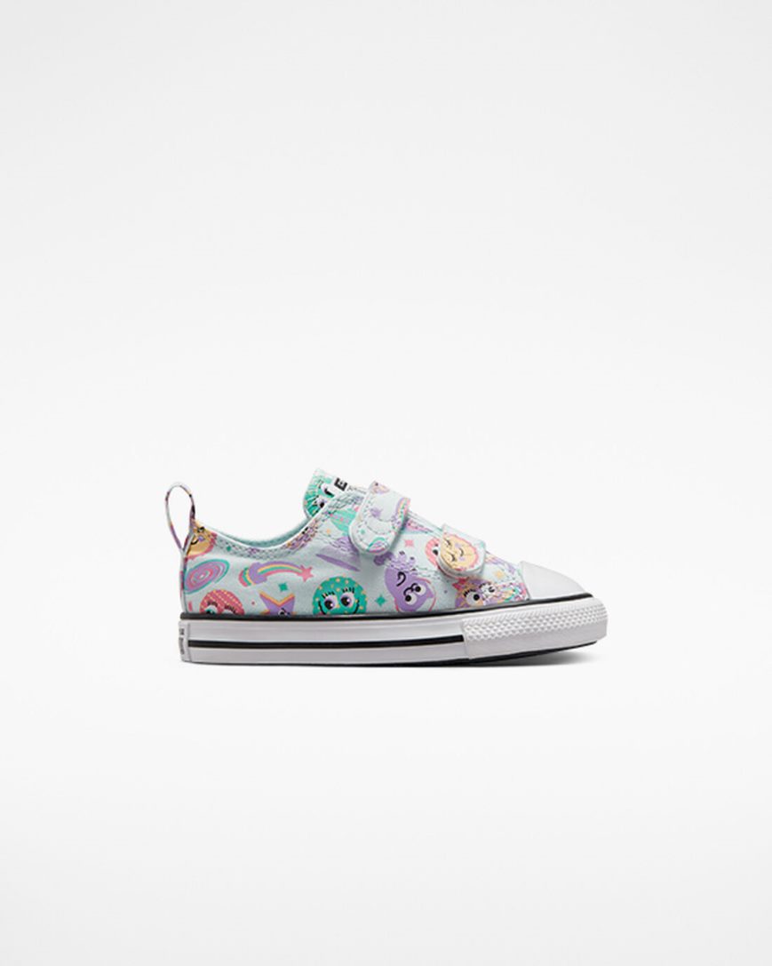 Converse Chuck Taylor All Star Easy-On Space Party Lave Sko Jente Lyse Turkis Lilla Hvite | 162BDYMAL