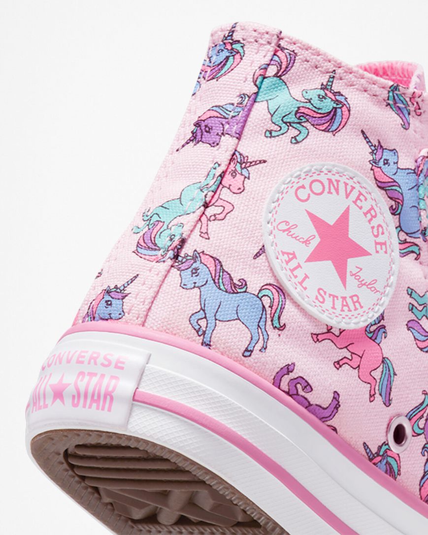 Converse Chuck Taylor All Star Easy-On Unicorns Høye Sko Jente Rosa Blå | 065SBXPAZ