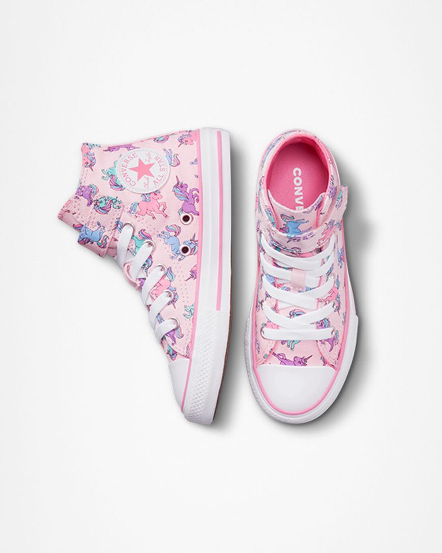 Converse Chuck Taylor All Star Easy-On Unicorns Høye Sko Jente Rosa Blå | 065SBXPAZ