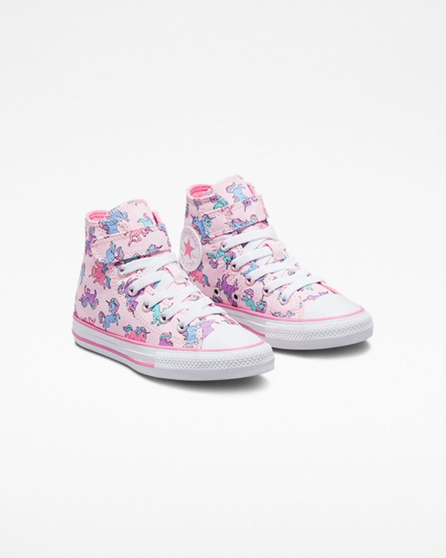 Converse Chuck Taylor All Star Easy-On Unicorns Høye Sko Jente Rosa Blå | 065SBXPAZ