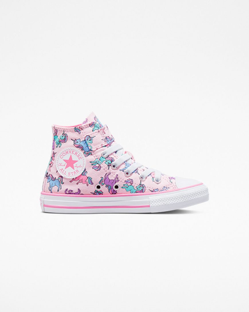 Converse Chuck Taylor All Star Easy-On Unicorns Høye Sko Gutt Rosa Blå | 182RZHJUB
