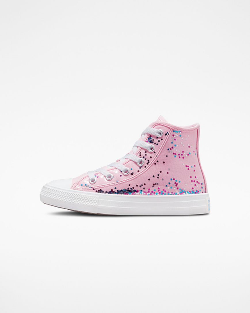Converse Chuck Taylor All Star Encapsulated Glitter Høye Sko Jente Oransje Rosa Blå | 735RTIACY