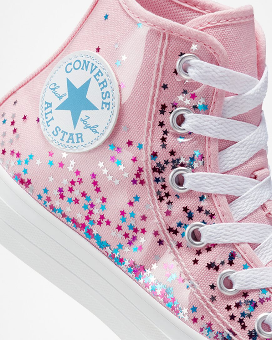 Converse Chuck Taylor All Star Encapsulated Glitter Høye Sko Jente Oransje Rosa Blå | 735RTIACY