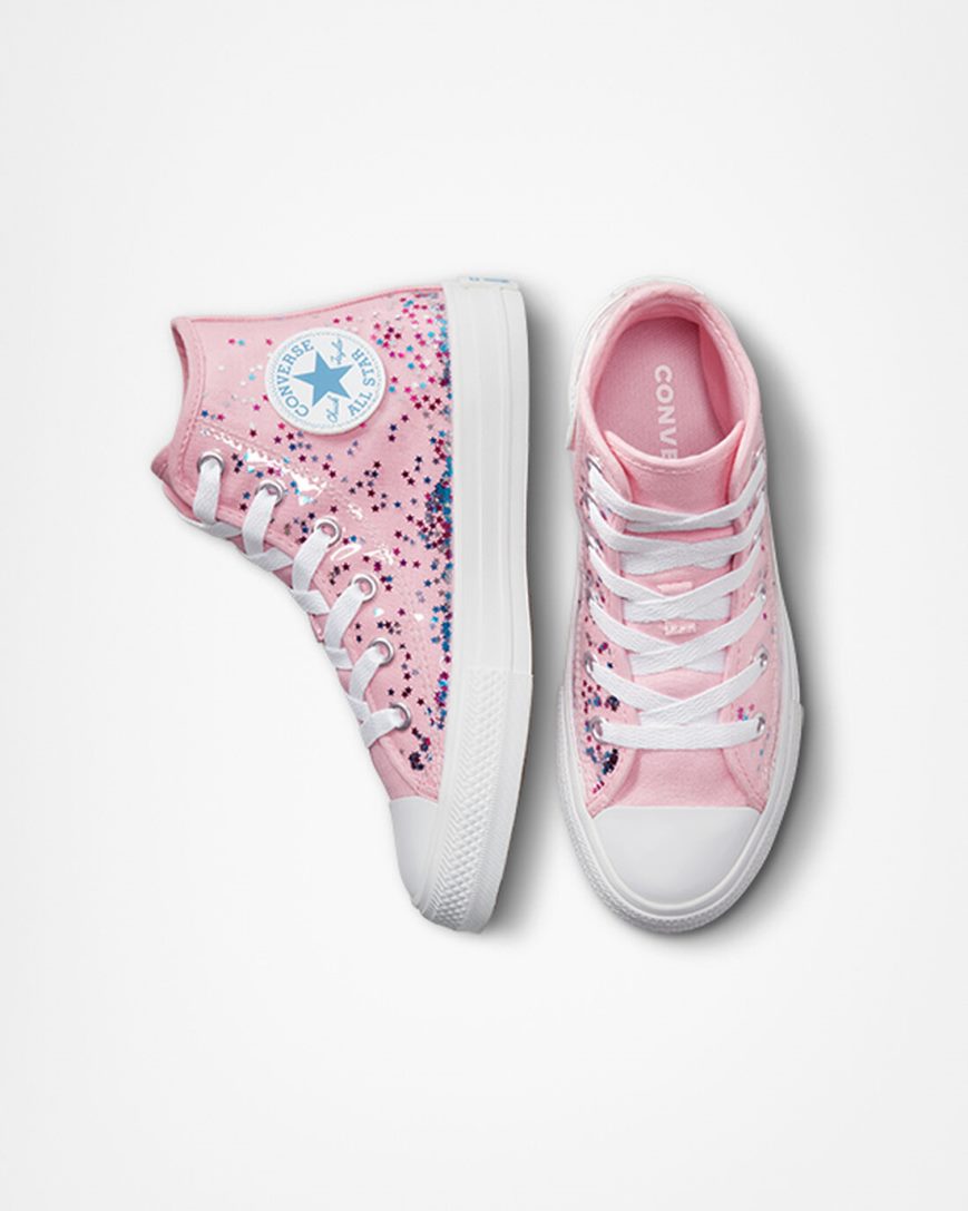 Converse Chuck Taylor All Star Encapsulated Glitter Høye Sko Jente Oransje Rosa Blå | 735RTIACY