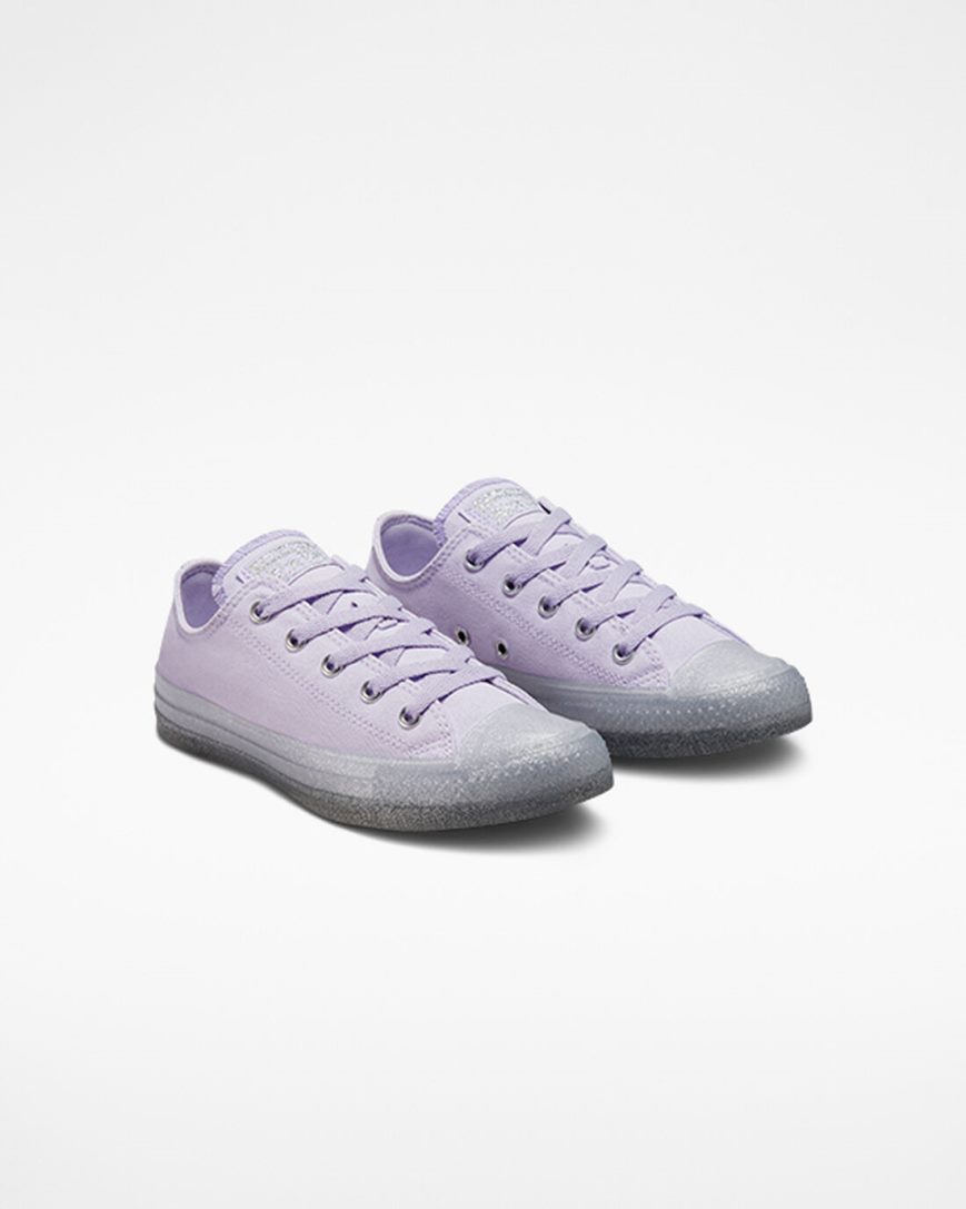 Converse Chuck Taylor All Star Glitter Lave Sko Gutt Lilla Lilla | 168BKTGSX