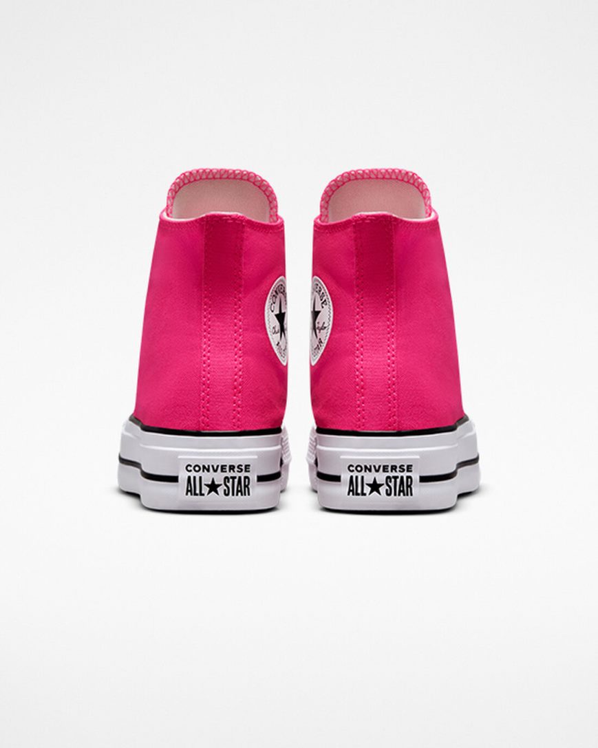 Converse Chuck Taylor All Star Lift Canvas Høye Platform Sko Dame Rosa Svarte Hvite | 061ZEWBFG