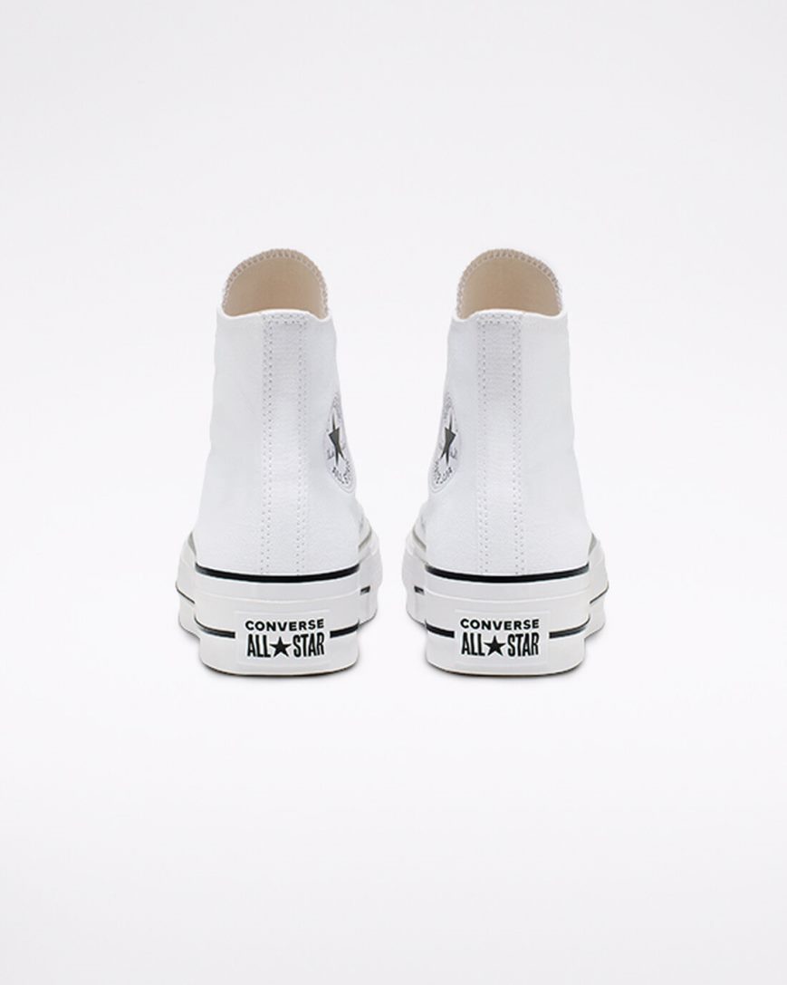 Converse Chuck Taylor All Star Lift Canvas Høye Platform Sko Dame Hvite Svarte Hvite | 726ILHGVE