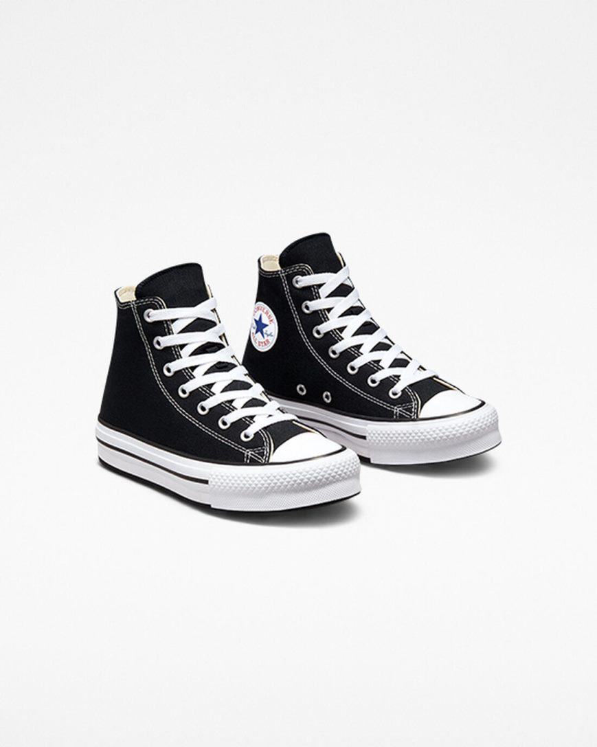 Converse Chuck Taylor All Star Lift Høye Platform Sko Jente Svarte Hvite Svarte | 427VHXZLI