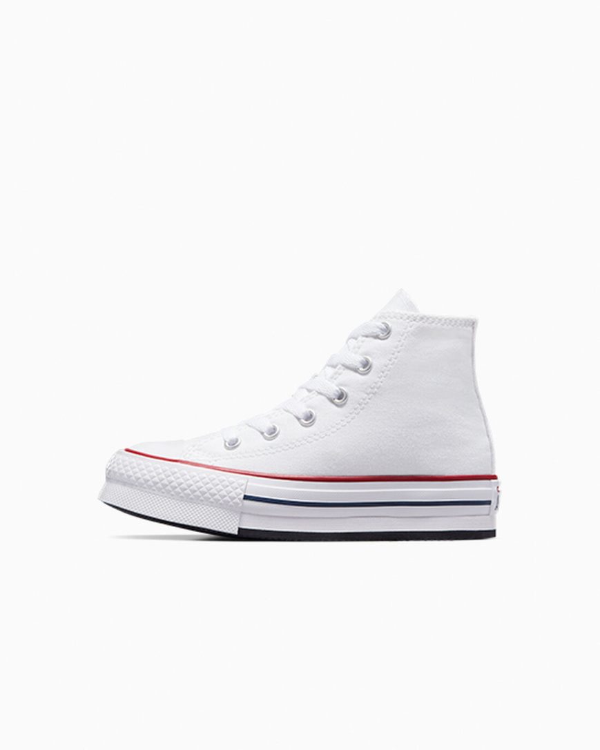 Converse Chuck Taylor All Star Lift Høye Platform Sko Jente Hvite Mørke Rød Marineblå | 589IMWJVY