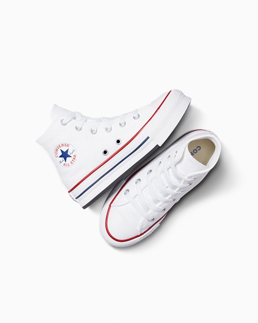 Converse Chuck Taylor All Star Lift Høye Platform Sko Jente Hvite Mørke Rød Marineblå | 589IMWJVY