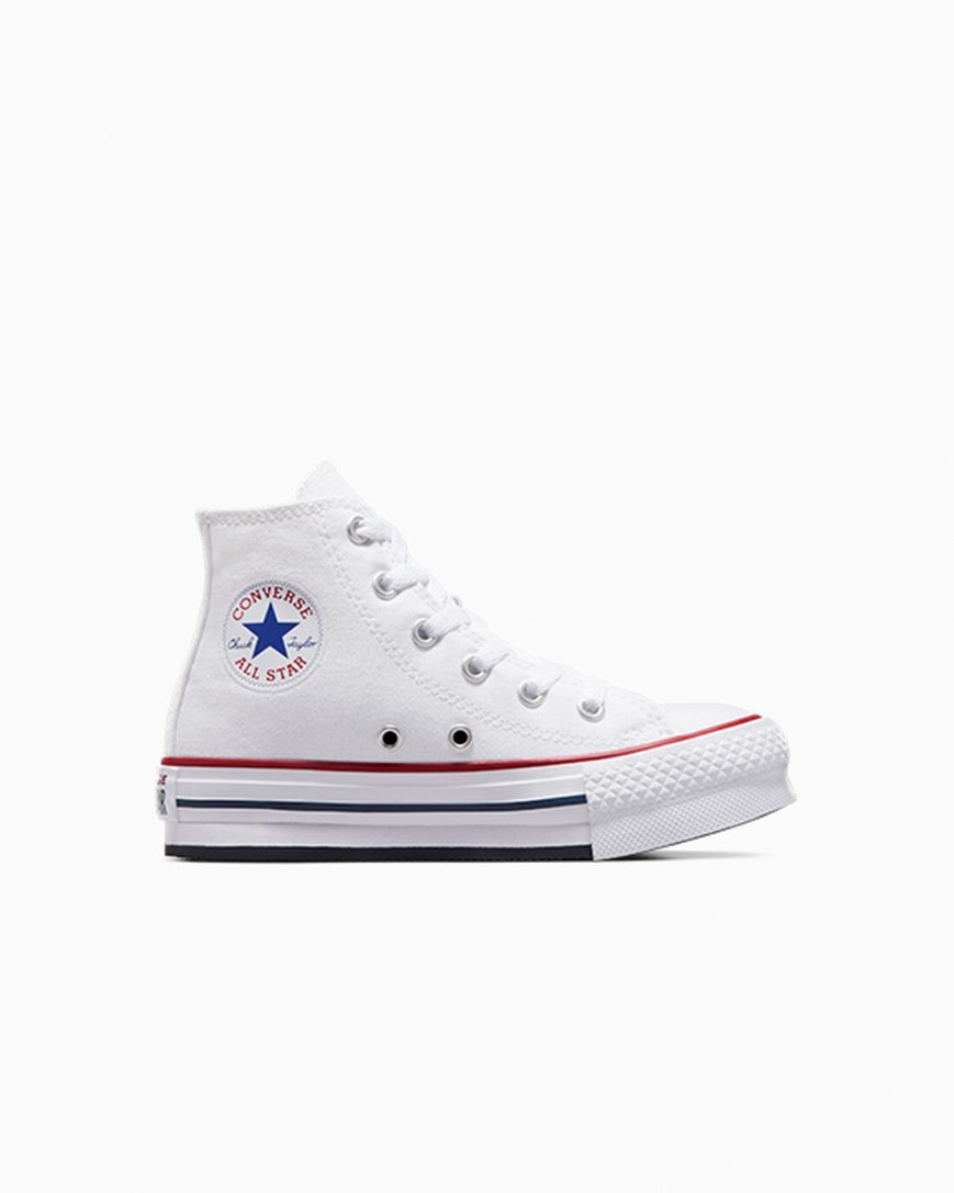 Converse Chuck Taylor All Star Lift Høye Platform Sko Jente Hvite Mørke Rød Marineblå | 589IMWJVY