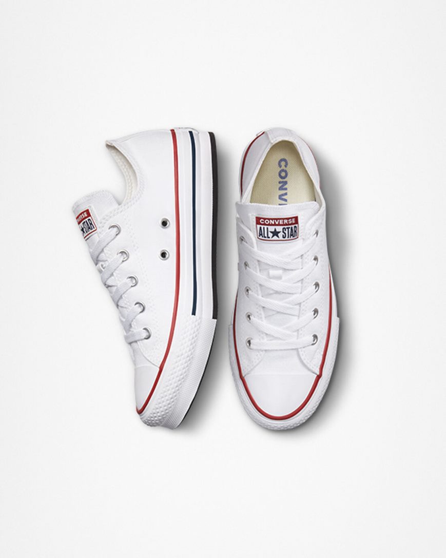 Converse Chuck Taylor All Star Lift Lave Platform Sko Jente Hvite Mørke Rød Marineblå | 185NMEPDG