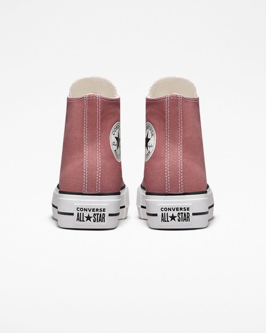 Converse Chuck Taylor All Star Lift Seasonal Color Høye Platform Sko Dame Rosa Svarte Hvite | 263YTOLMA