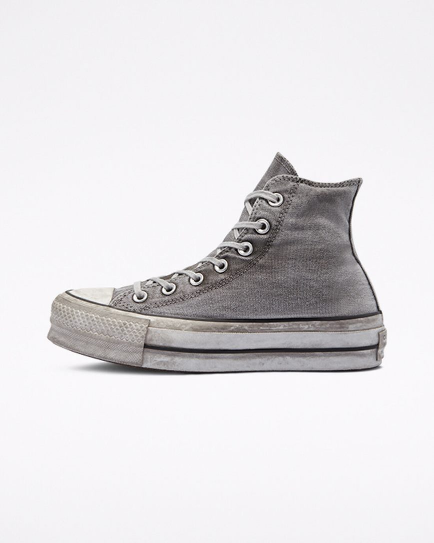 Converse Chuck Taylor All Star Lift Smoked Canvas Høye Platform Sko Herre Grå Hvite | 065TIQVJG