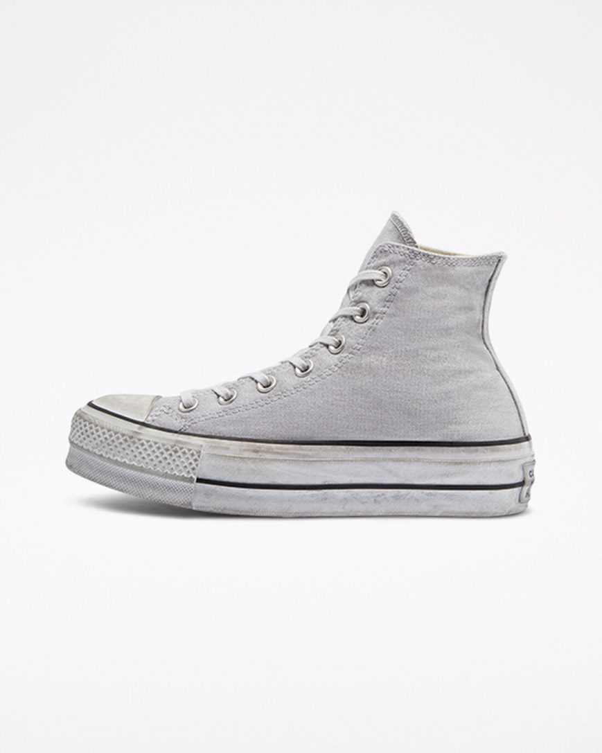 Converse Chuck Taylor All Star Lift Smoked Canvas Høye Platform Sko Herre Grå | 945DRFQHZ