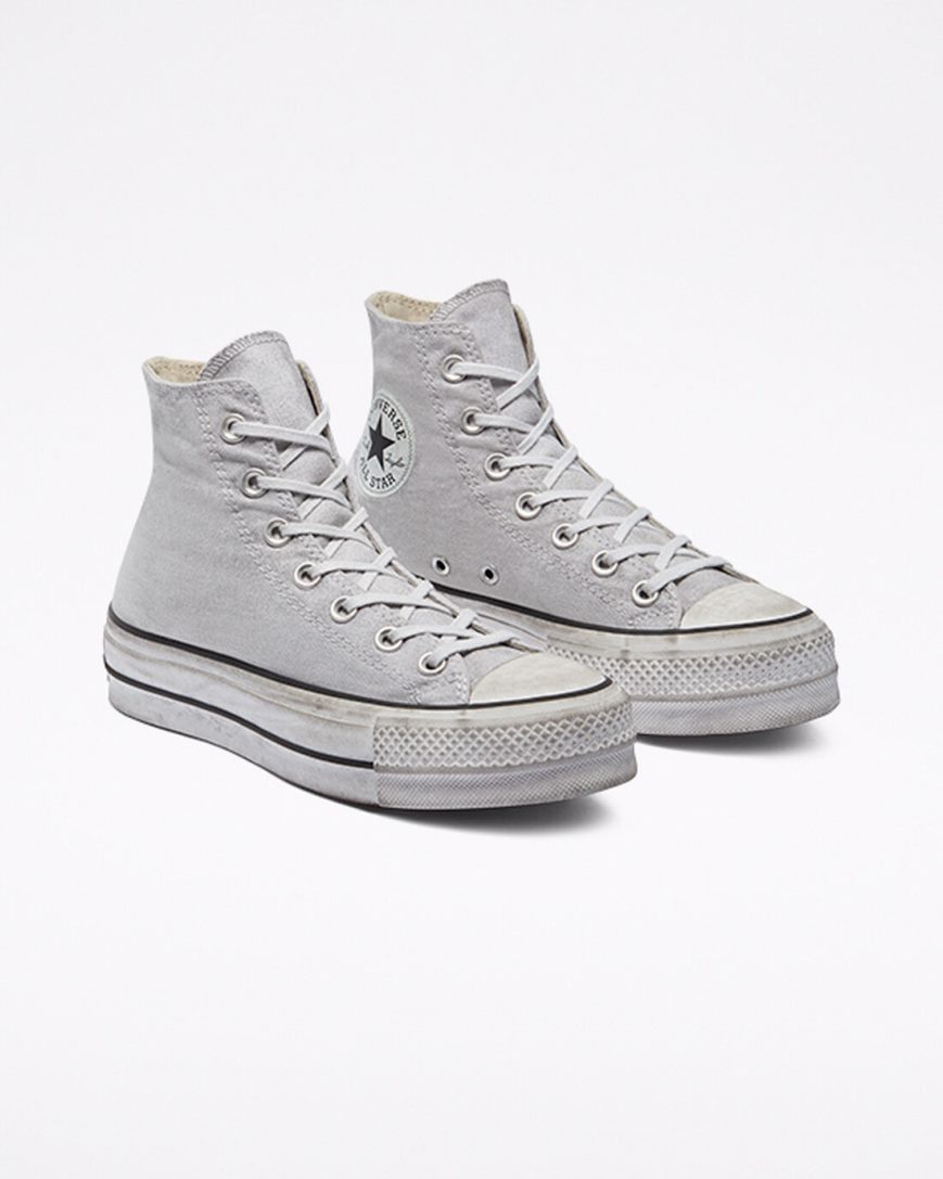 Converse Chuck Taylor All Star Lift Smoked Canvas Høye Platform Sko Herre Grå | 945DRFQHZ