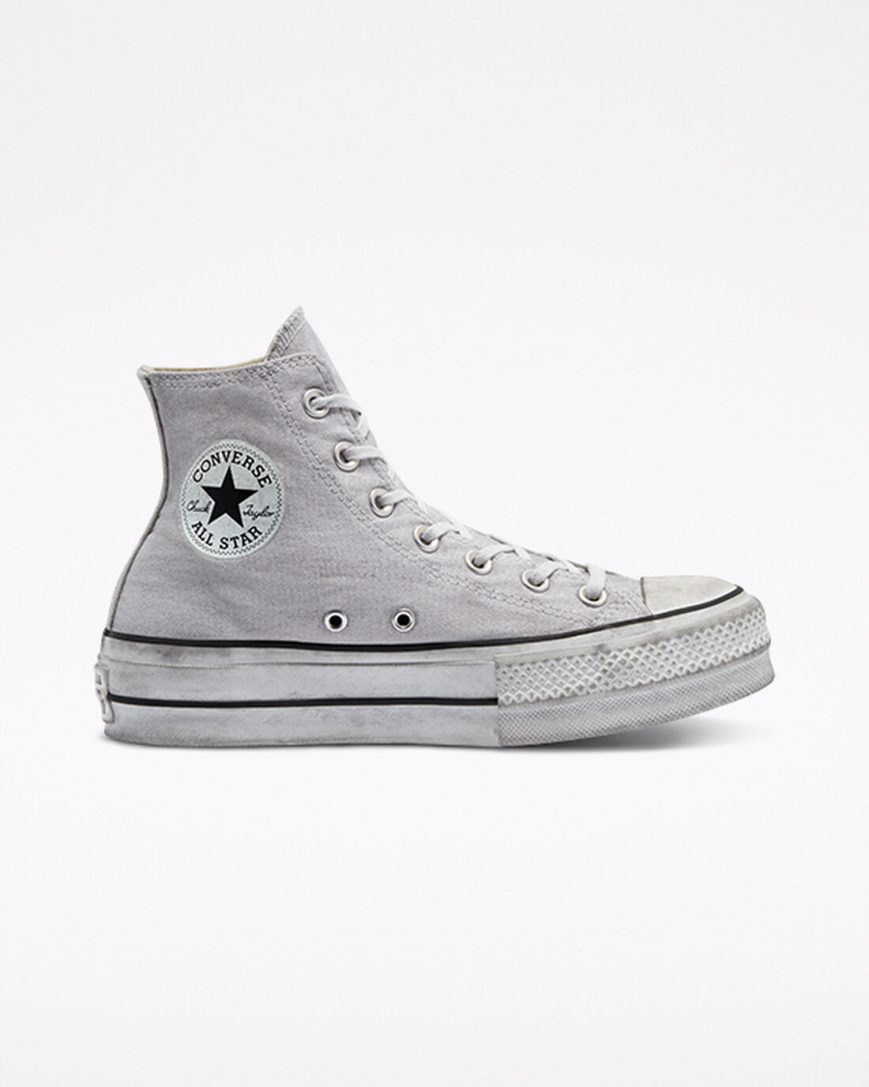 Converse Chuck Taylor All Star Lift Smoked Canvas Høye Platform Sko Herre Grå | 945DRFQHZ