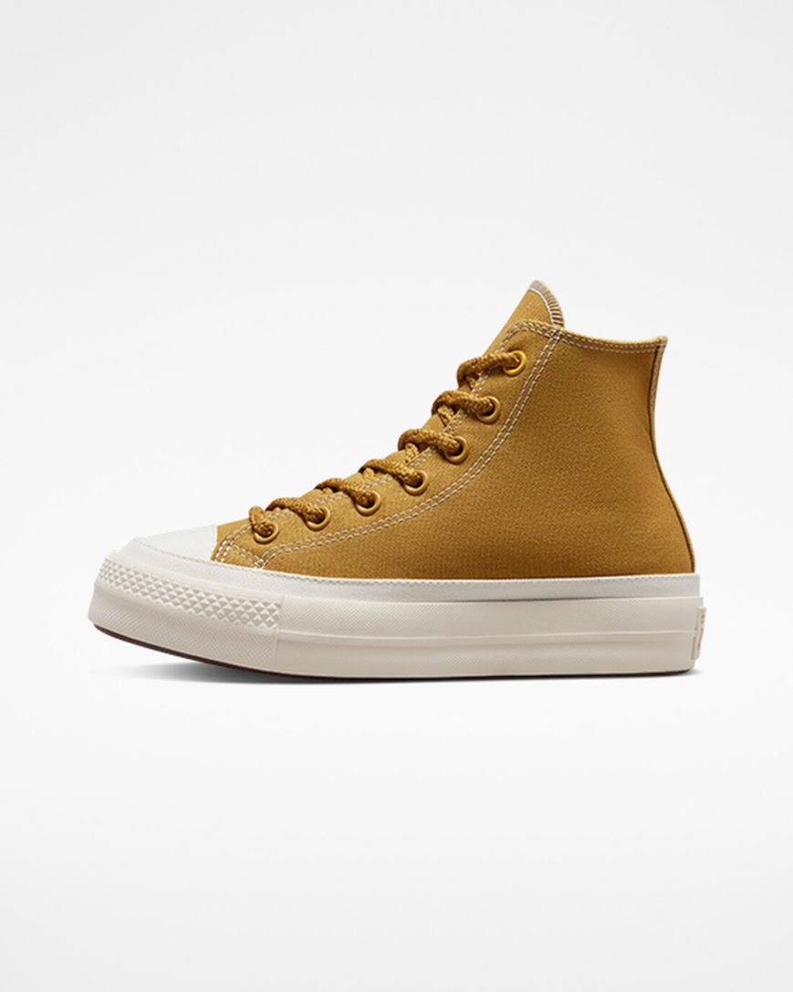 Converse Chuck Taylor All Star Lift Tonal Canvas Høye Platform Sko Dame Oransje Gul | 694EDFPCL