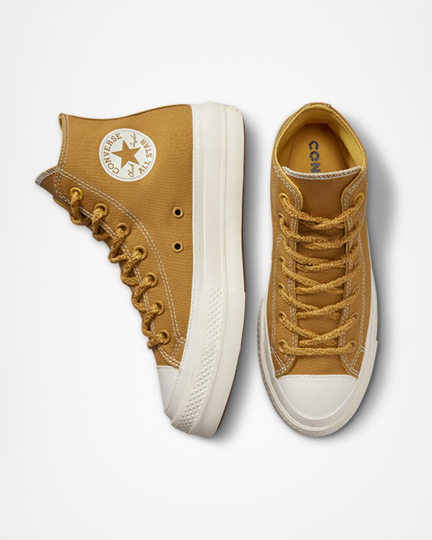 Converse Chuck Taylor All Star Lift Tonal Canvas Høye Platform Sko Dame Oransje Gul | 694EDFPCL