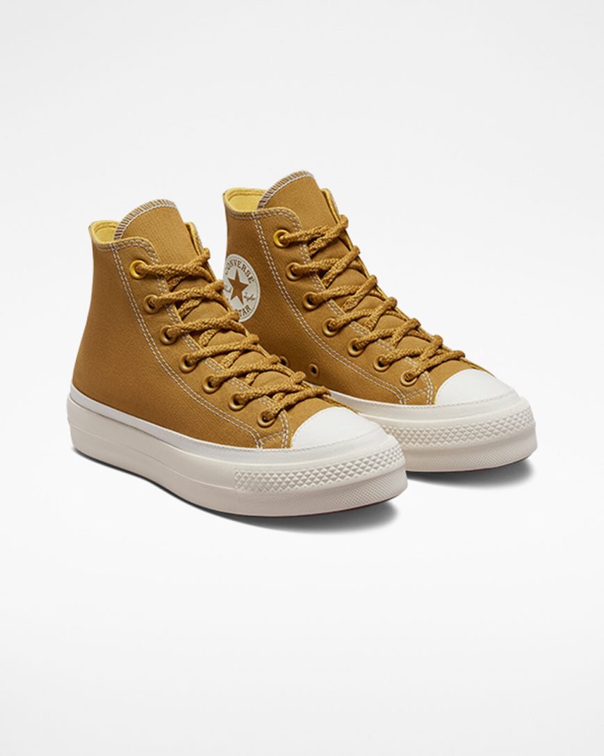 Converse Chuck Taylor All Star Lift Tonal Canvas Høye Platform Sko Dame Oransje Gul | 694EDFPCL