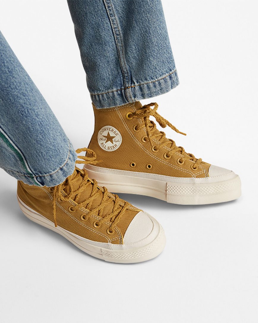 Converse Chuck Taylor All Star Lift Tonal Canvas Høye Platform Sko Dame Oransje Gul | 694EDFPCL