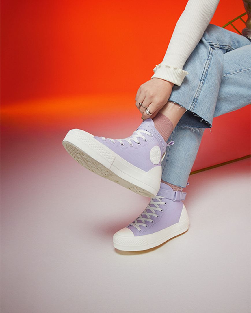 Converse Chuck Taylor All Star Lift Utility Reima Høye Platform Sko Dame Lilla Lilla | 984SFBTVP