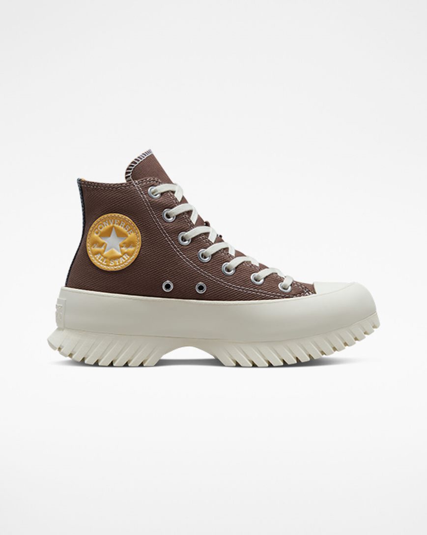 Converse Chuck Taylor All Star Lugged 2.0 Denim Høye Platform Sko Dame Brune | 310VMGKQW