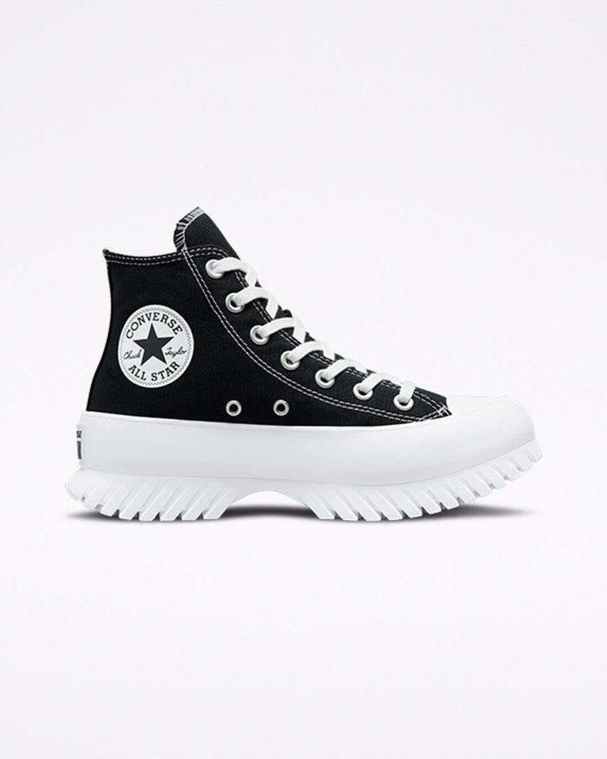 Converse Chuck Taylor All Star Lugged 2.0 Høye Sko Dame Svarte Hvite | 764ZEPICM