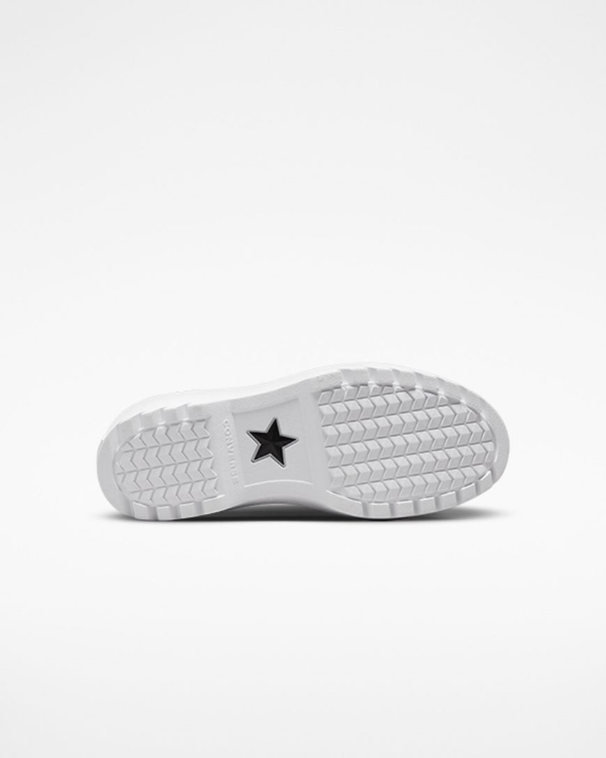Converse Chuck Taylor All Star Lugged Lift Canvas Høye Platform Sko Jente Svarte Hvite | 987ZBDCPQ