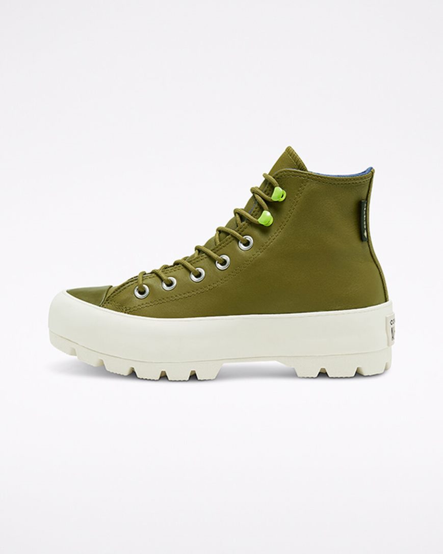 Converse Chuck Taylor All Star Lugged Vinter Høye Sko Dame Mørke Olivengrønne Marineblå | 358IEQBOA