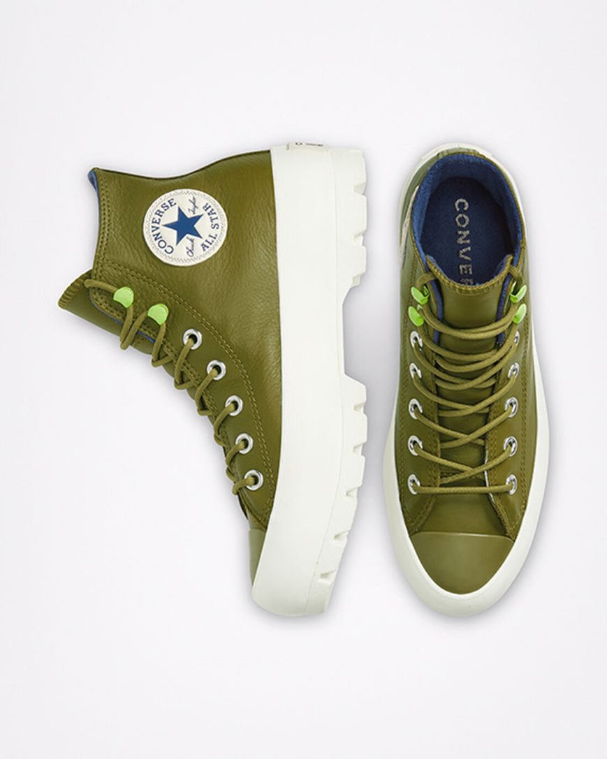 Converse Chuck Taylor All Star Lugged Vinter Høye Sko Dame Mørke Olivengrønne Marineblå | 358IEQBOA