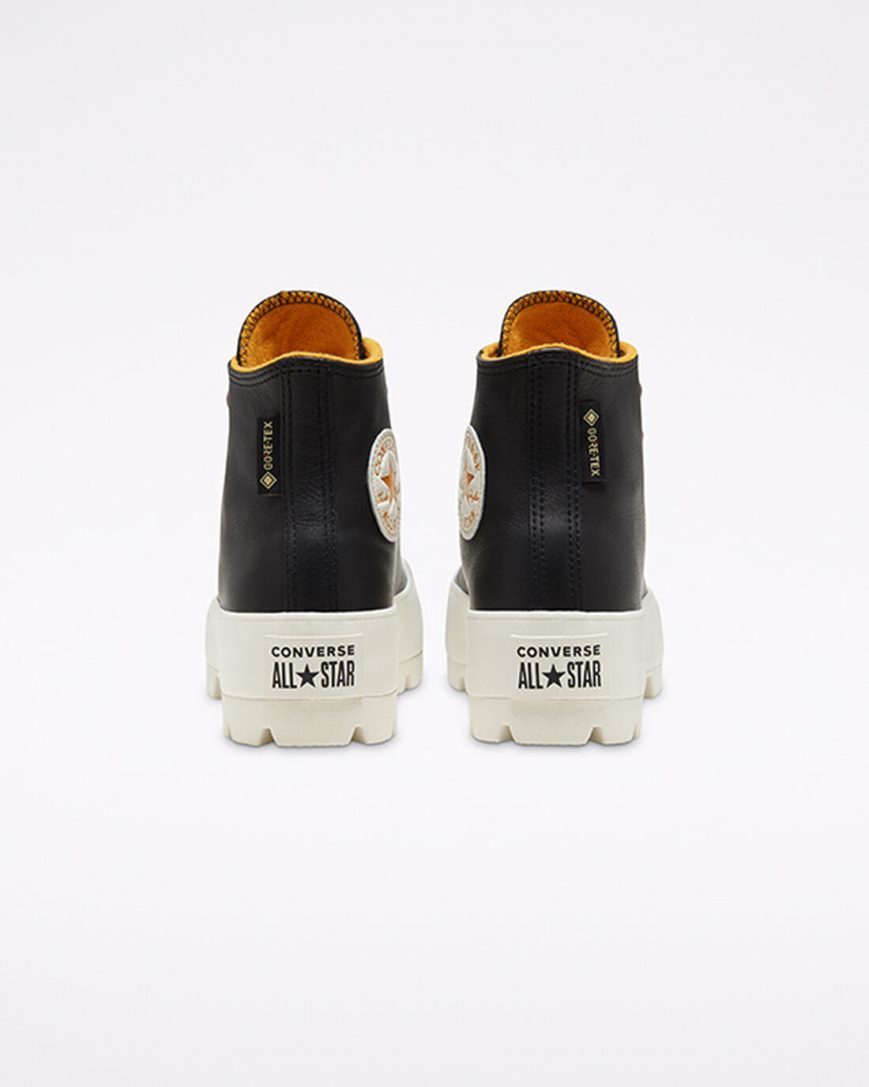 Converse Chuck Taylor All Star Lugged Vinter Høye Sko Dame Svarte Gul | 407IQJGHL