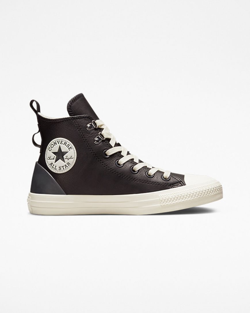 Converse Chuck Taylor All Star Lær Hike Høye Sko Dame Svarte | 847IDWCLY
