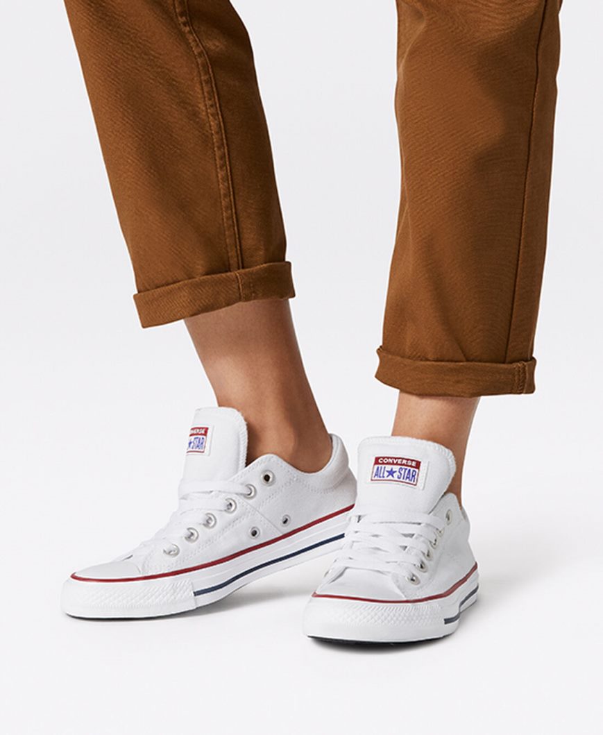 Converse Chuck Taylor All Star Madison Lave Sko Dame Hvite | 346BGKHJU