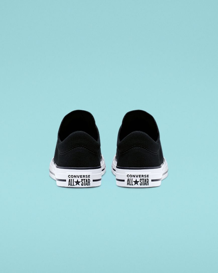 Converse Chuck Taylor All Star Madison Lave Sko Dame Svarte Hvite Svarte | 486FKWYMB