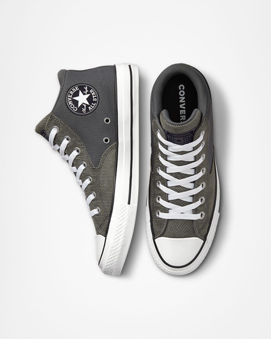 Converse Chuck Taylor All Star Malden Street Workwear Høye Sko Herre Grå Svarte Hvite | 325ERSHKB
