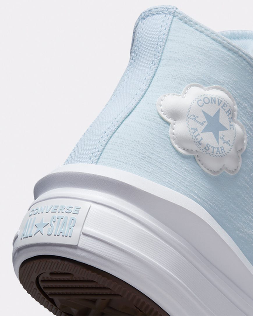 Converse Chuck Taylor All Star Move Cloud Patch Høye Platform Sko Jente Blå | 398CTYOIX