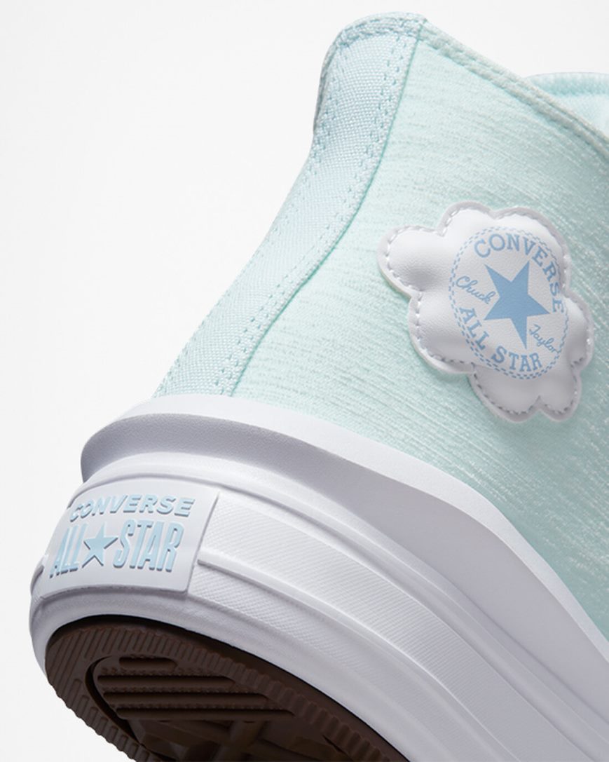 Converse Chuck Taylor All Star Move Cloud Patch Høye Platform Sko Jente Blå | 759IPJSVC