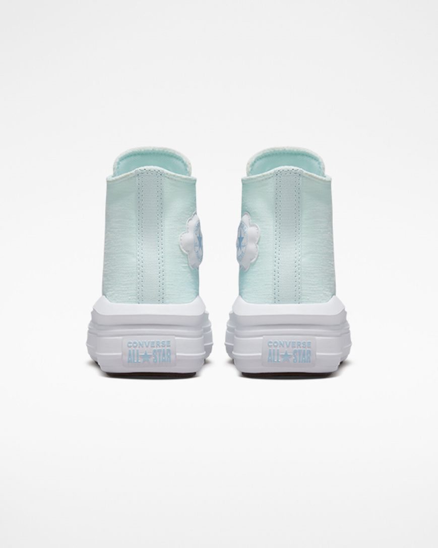 Converse Chuck Taylor All Star Move Cloud Patch Høye Platform Sko Jente Blå | 759IPJSVC
