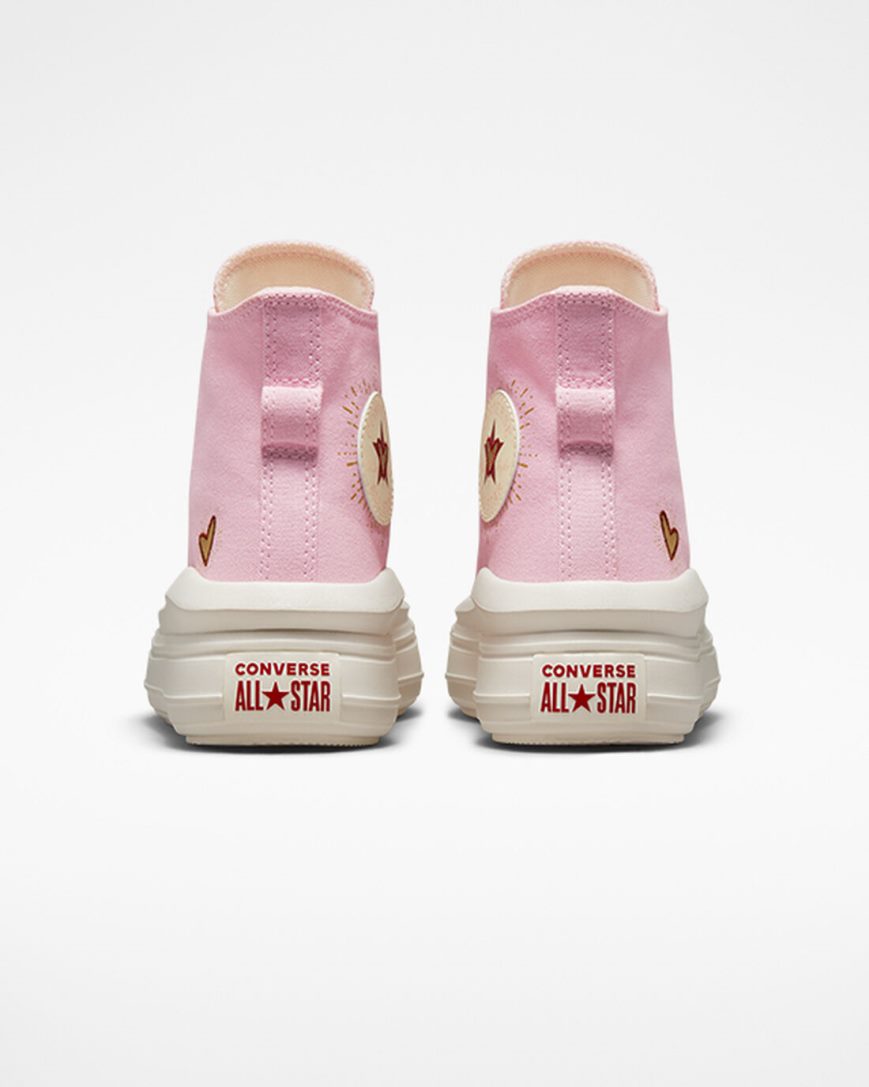 Converse Chuck Taylor All Star Move Hearts Høye Platform Sko Dame Oransje Rosa | 736ATRJCE