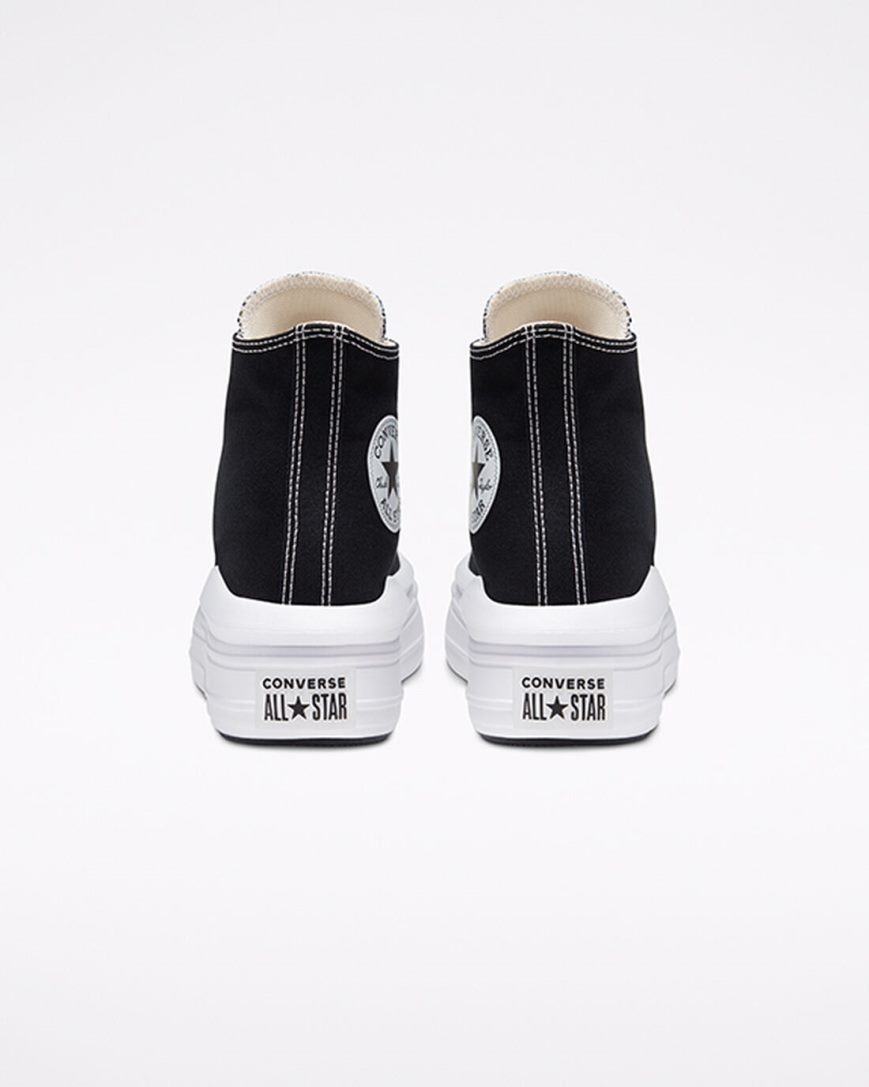 Converse Chuck Taylor All Star Move Høye Platform Sko Dame Svarte Beige Hvite | 197PTDBXK