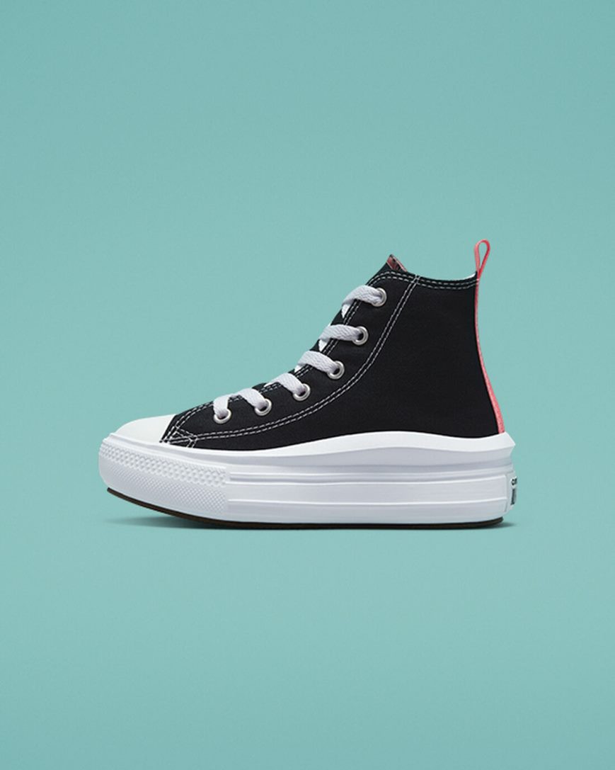 Converse Chuck Taylor All Star Move Høye Platform Sko Jente Svarte Rosa Hvite | 347GASFTQ